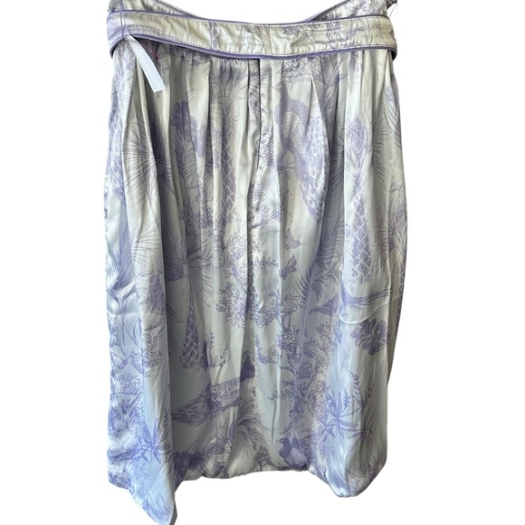 Lake Lady Reversable Midi Skirt Belted Peacocks White and Purple Size XXL‎ NWT - Picture 2 of 5